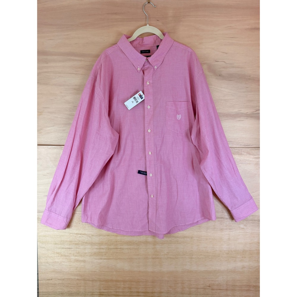 Chaps Monterey Easy Care Button Down Shirt Pink Coral XXL NWT